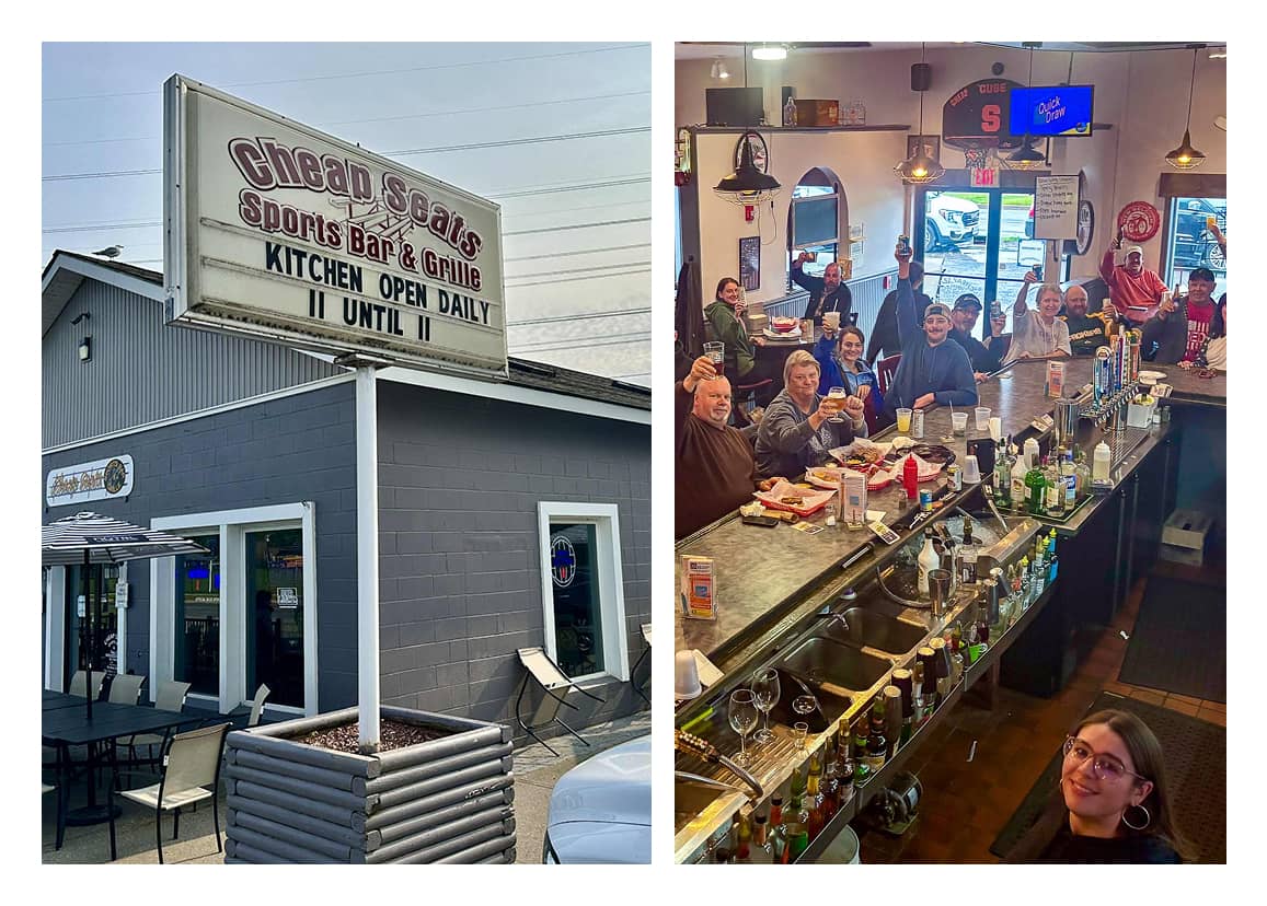 Cheap Seats Sports Bar & Grille - Outside and Inside views